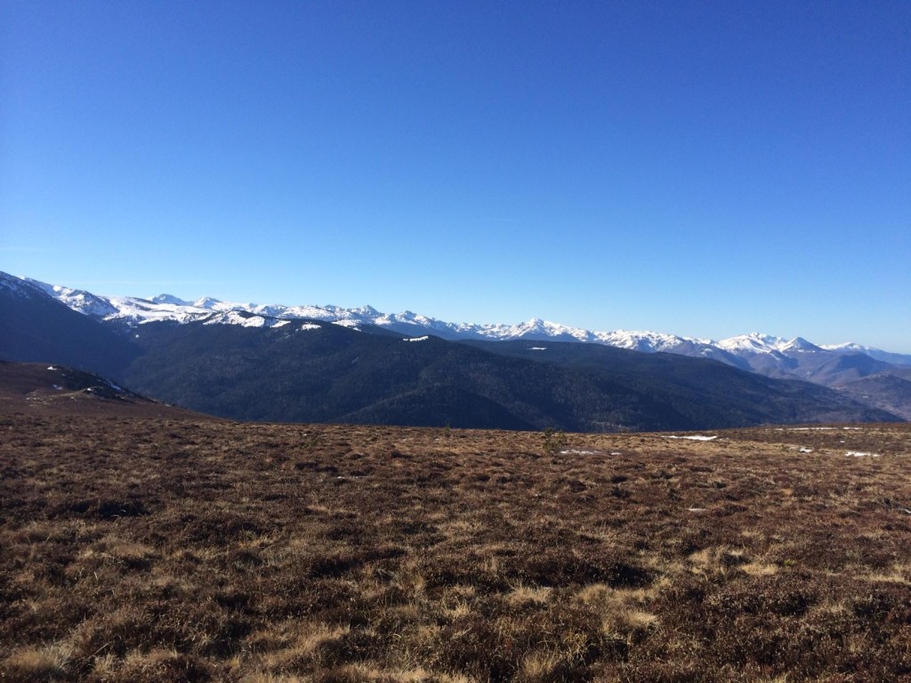 chaine des pyrenees vue panoramique