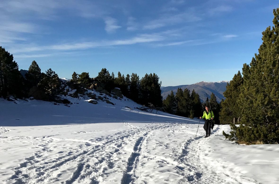 montée à ski nordique vers le pla Ségala