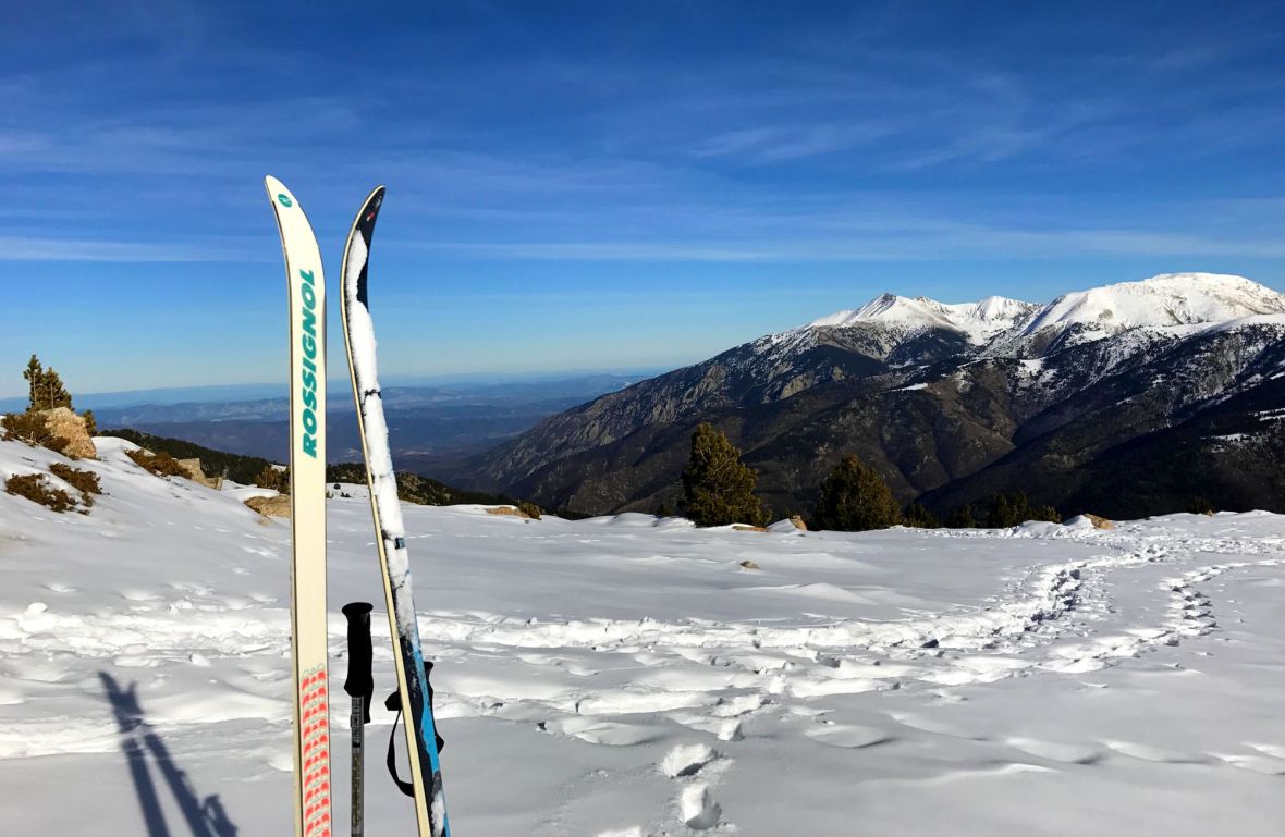 montée à ski nordique vers le pla Ségala
