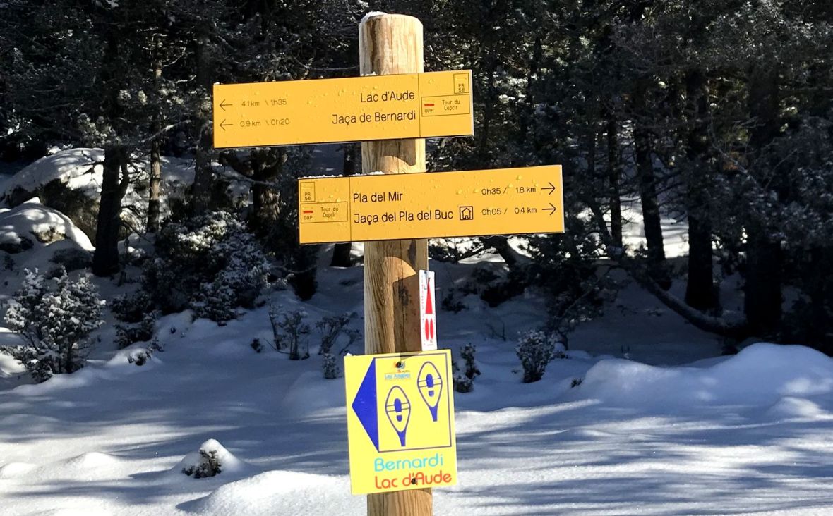 raquette lac aude boucle angles