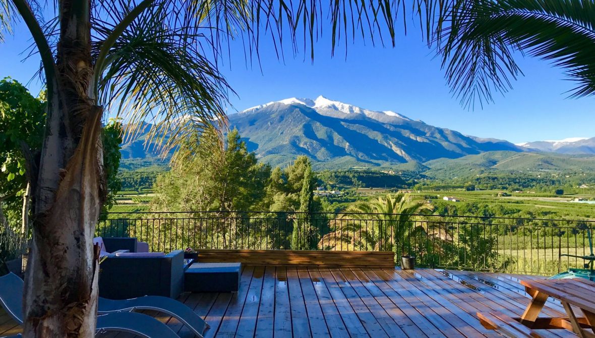 Apparetement de charme, vue massif du Canigou à EUS, entre Collioure et Font Romeu