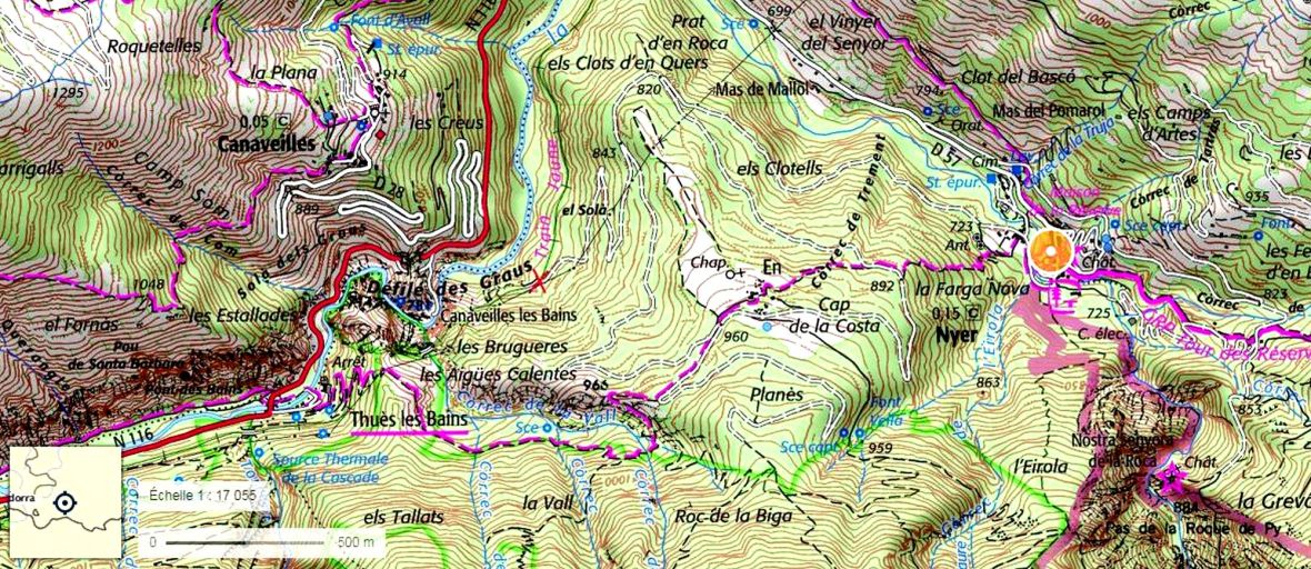 catre bains chauds sulfureux sauvages