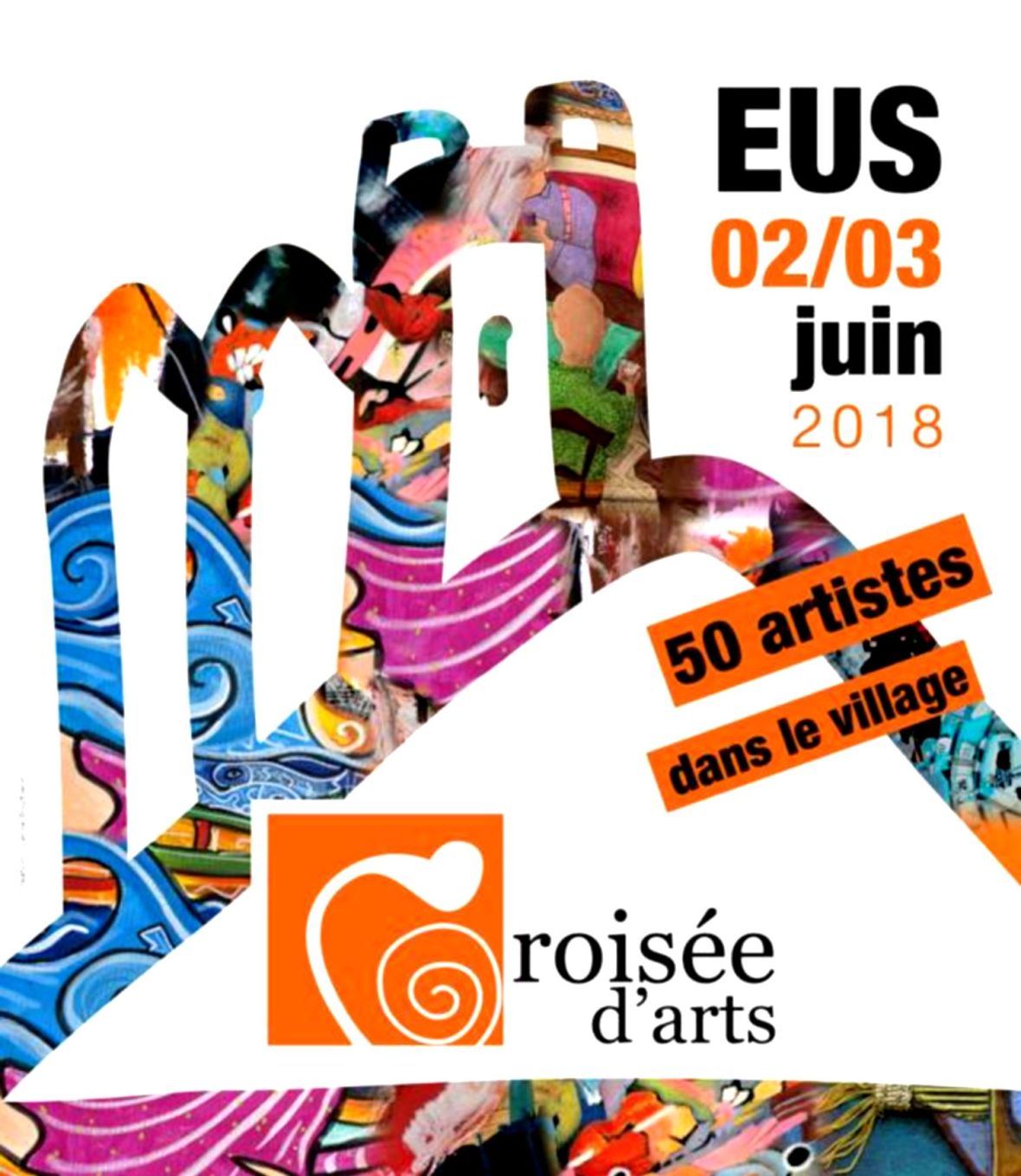 Croisée d'aRt - village d'Eus juin 2018 festival exposition art contemporain village catalan occitanie