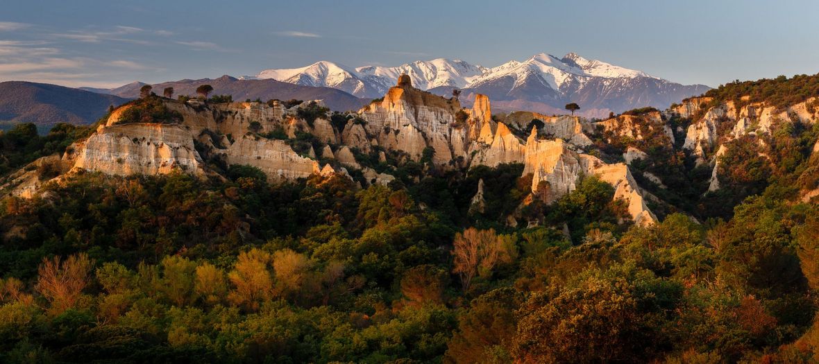 Les Orgues d'ille sur Têt avec Canigou visite cheminée fée desert bardénas france facile tarifs entrée payante