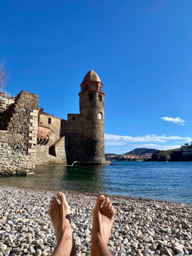 Kayak de mer et Paddle a Collioure plage canoe balade en mer en hiver plongée nature