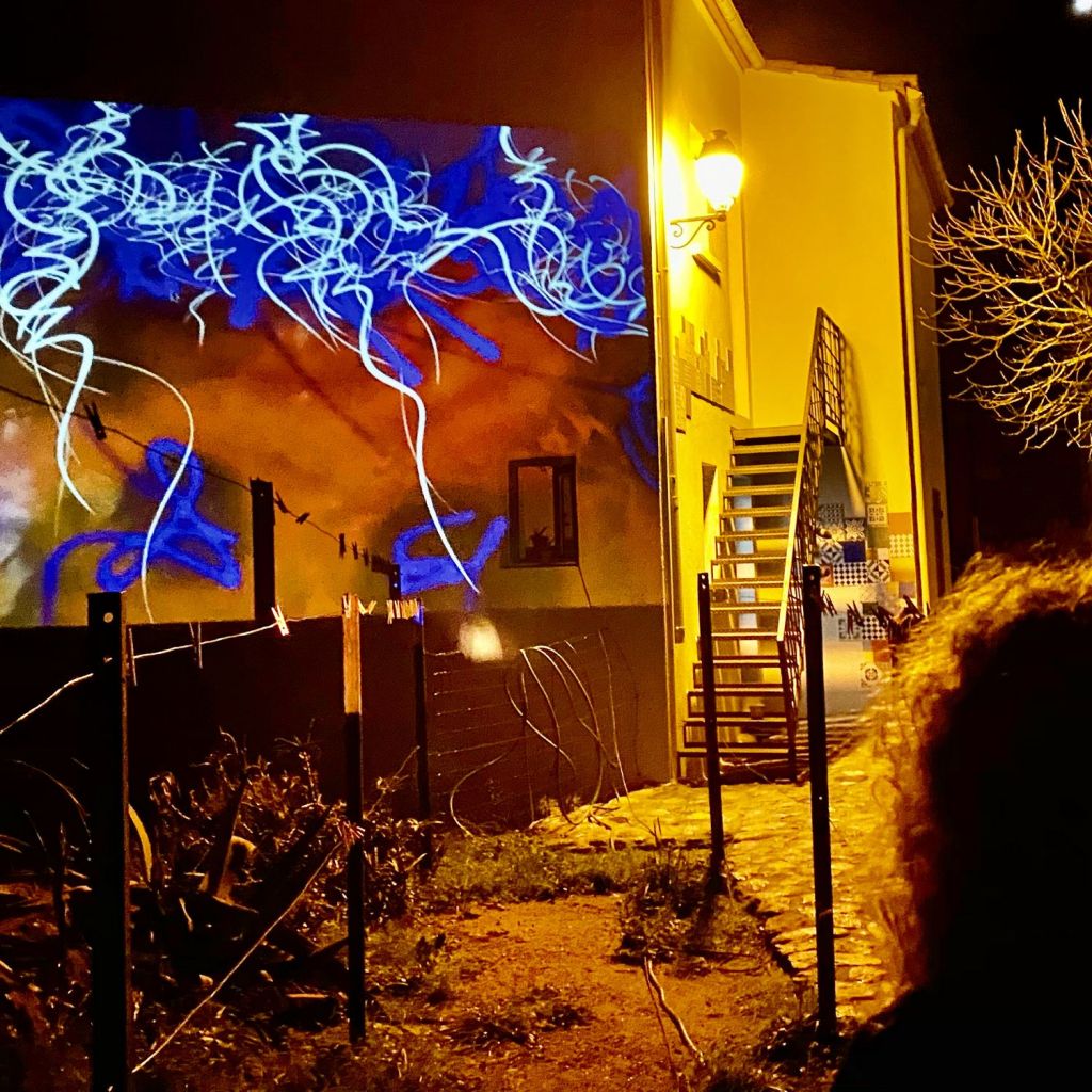 wallprojection graffiti abstrait Matox digital art