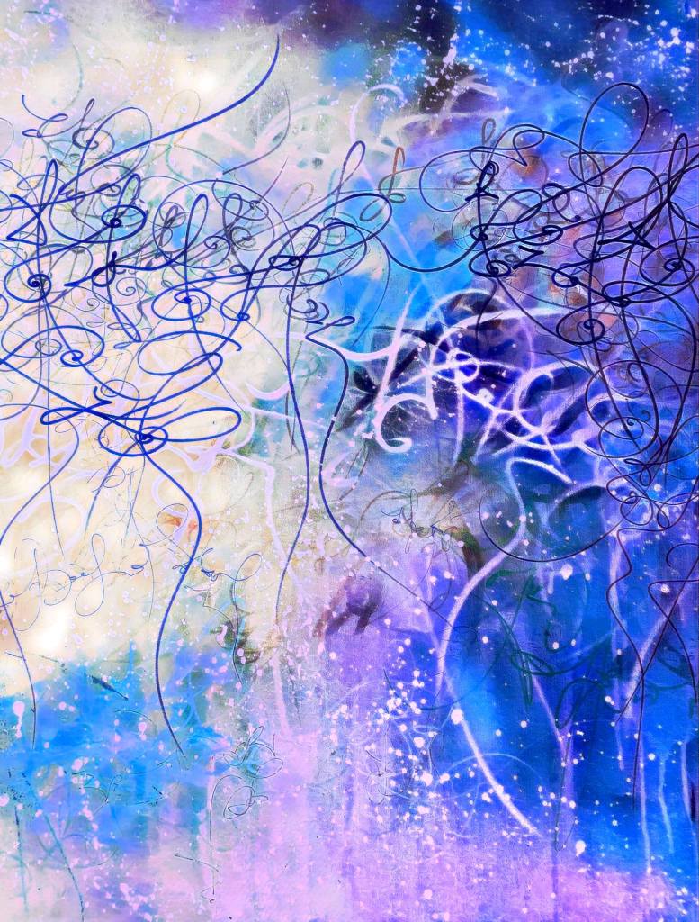 Abstraction Lyrique - action painting Nuno de Matos asemic art calligraffiti digital art nft