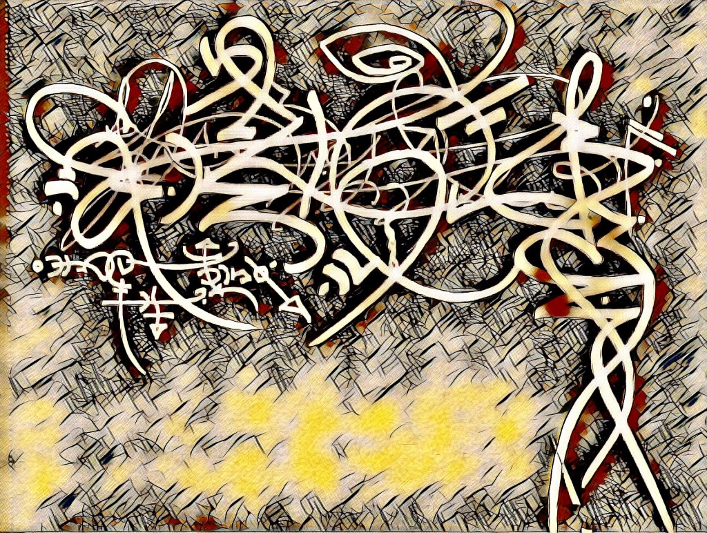 Abstraction Lyrique - action painting Nuno de Matos asemic art calligraffiti MATOX