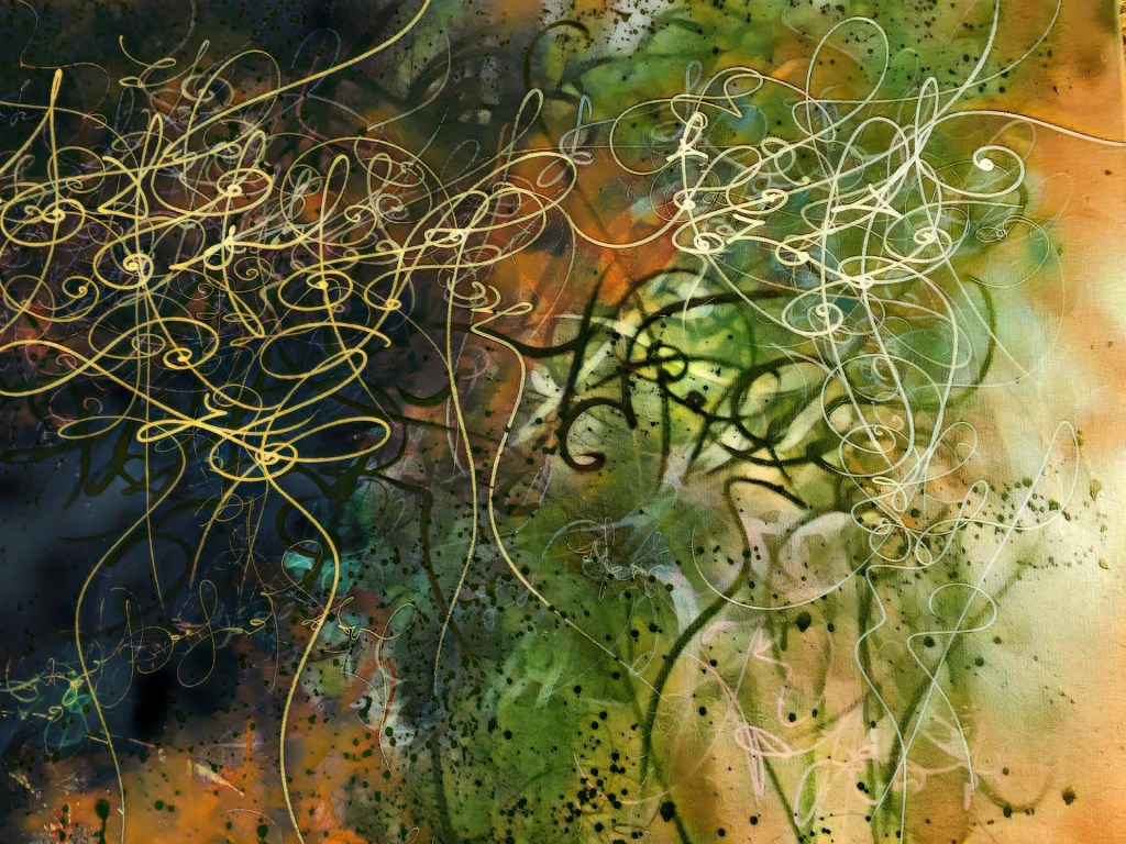 Abstraction Lyrique - action painting Nuno de Matos asemic art calligraffiti deepart