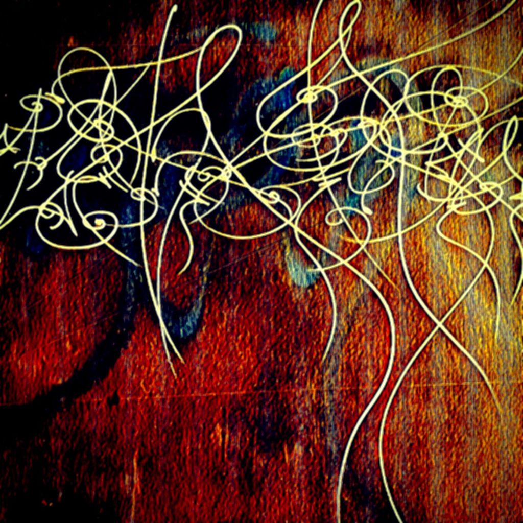 Symphographie Abstraction Lyrique - action painting Nuno de Matos asemic art calligraffiti