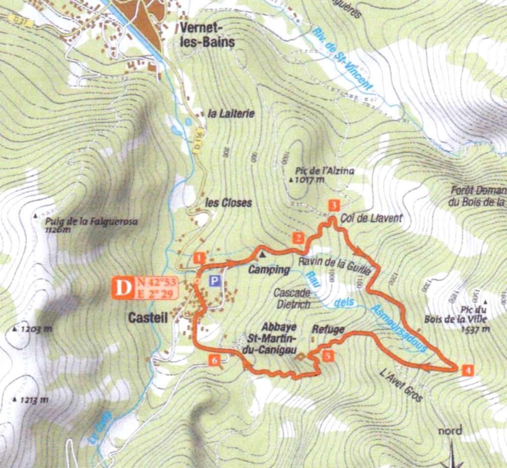 carte de la boucle saint martin canigou