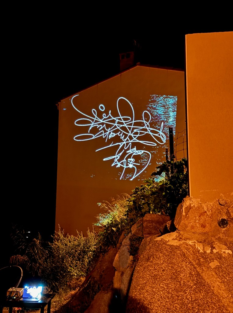 L'article présente une performance artistique de Nuno de Matos, alias MATOX, réalisée lors de la Croisée d’Art 2024 à Eus. L'artiste utilise une technique de "videopainting" en projetant des vidéos en direct sur un bâtiment, combinant des éléments de mapping vidéo et de graffiti. Les projections créent des images vivantes et dynamiques qui transforment la façade en une toile éphémère. La performance met en valeur la fusion de l'art urbain et des nouvelles technologies, offrant une expérience visuelle immersive et innovante.

Pour plus de détails, vous pouvez consulter la page ici.